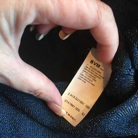 SAKS NAVY Sparkle Top w Blue Tulle Hem - Picture 6 of 8